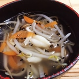モヤシとシメジの中華スープ
